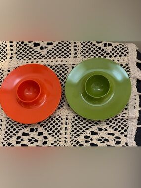 Bright Orange and Green Egg Cup Set - Home Dining